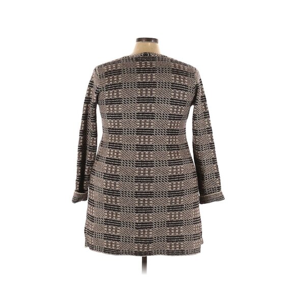 Love Token Brown Black Beige Tan Long Sleeve Mid Length Duster Size XL - Picture 2 of 2